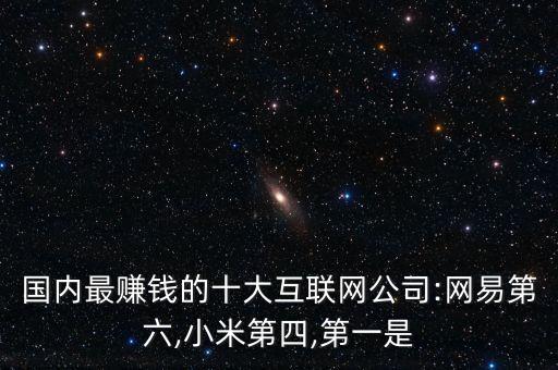 國內(nèi)最賺錢的十大互聯(lián)網(wǎng)公司:網(wǎng)易第六,小米第四,第一是