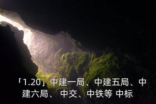 「1.20」中建一局、中建五局、中建六局、 中交、中鐵等 中標(biāo)