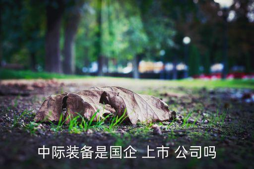 中際裝備是國企 上市 公司嗎
