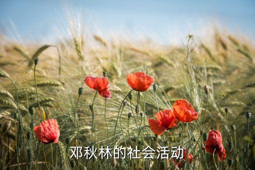 鄧秋林的社會活動