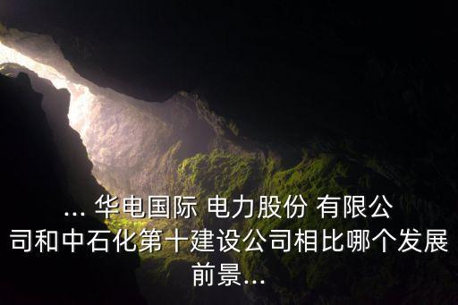 ... 華電國際 電力股份 有限公司和中石化第十建設公司相比哪個發(fā)展前景...