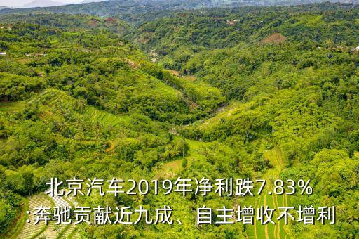 北京汽車2019年凈利跌7.83%:奔馳貢獻(xiàn)近九成、自主增收不增利