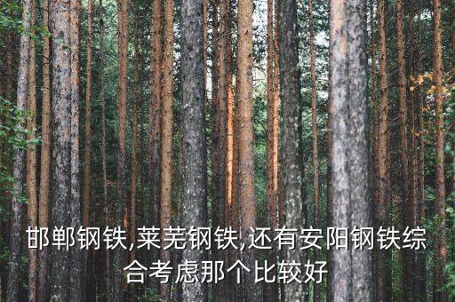 邯鄲鋼鐵,萊蕪鋼鐵,還有安陽(yáng)鋼鐵綜合考慮那個(gè)比較好