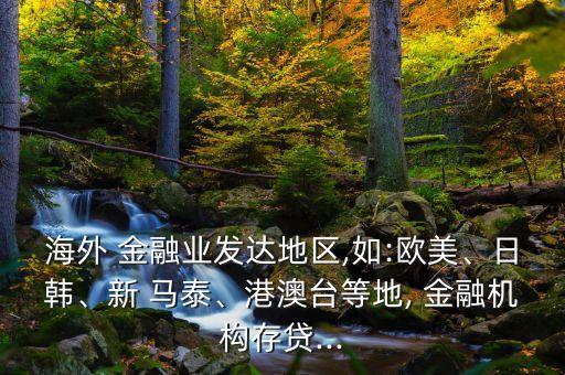海外 金融業(yè)發(fā)達(dá)地區(qū),如:歐美、日韓、新 馬泰、港澳臺等地, 金融機(jī)構(gòu)存貸...
