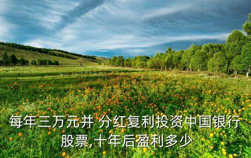 每年三萬(wàn)元并 分紅復(fù)利投資中國(guó)銀行 股票,十年后盈利多少