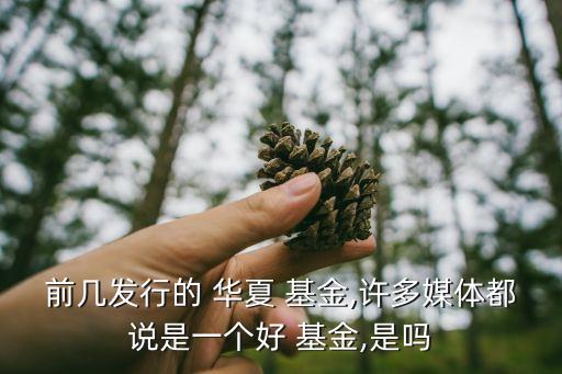 前幾發(fā)行的 華夏 基金,許多媒體都說(shuō)是一個(gè)好 基金,是嗎
