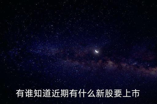 有誰(shuí)知道近期有什么新股要上市