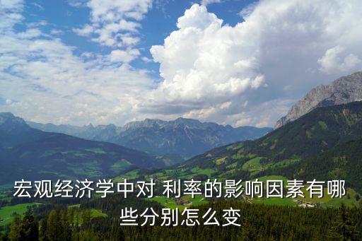 宏觀經(jīng)濟(jì)學(xué)中對 利率的影響因素有哪些分別怎么變