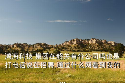 鴻?？萍?集團在韶關(guān)有分公司嗎也是打電話說在招聘,通過什么網(wǎng)看到我的...