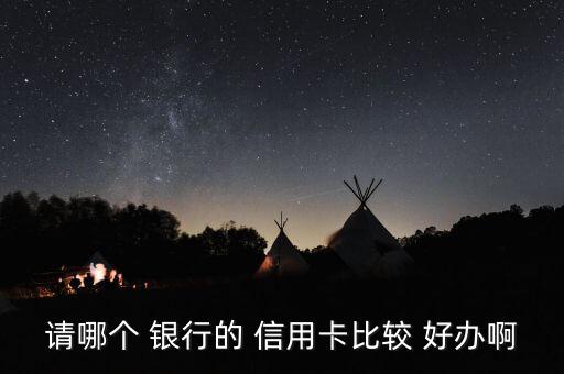 請哪個(gè) 銀行的 信用卡比較 好辦啊