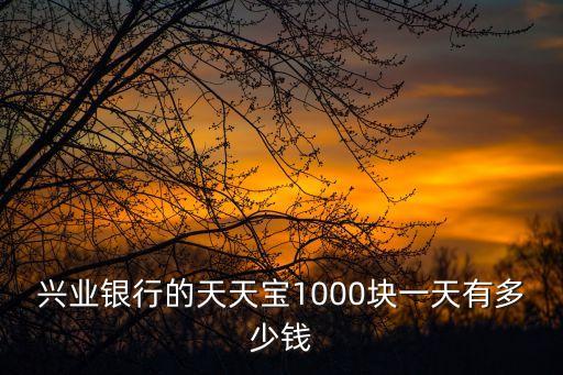 興業(yè)銀行的天天寶1000塊一天有多少錢(qián)