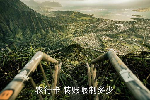 農行卡 轉賬限制多少