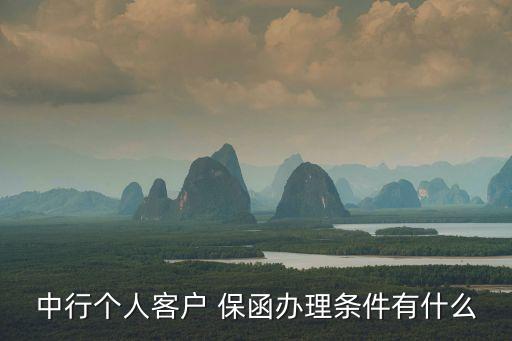 中行個人客戶 保函辦理?xiàng)l件有什么