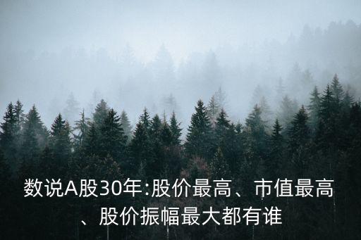 數(shù)說A股30年:股價最高、市值最高、股價振幅最大都有誰