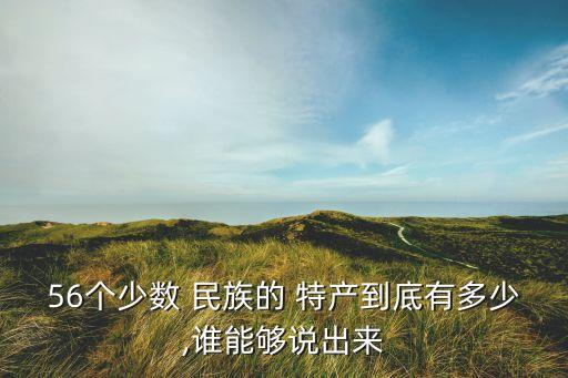 56個(gè)少數(shù) 民族的 特產(chǎn)到底有多少,誰(shuí)能夠說(shuō)出來(lái)