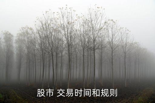 股市 交易時(shí)間和規(guī)則
