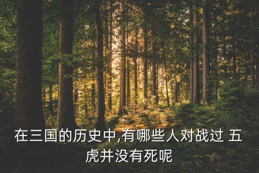 在三國的歷史中,有哪些人對(duì)戰(zhàn)過 五虎并沒有死呢