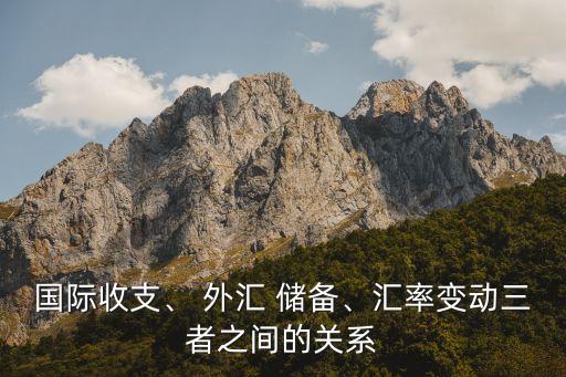 國際收支、 外匯 儲備、匯率變動三者之間的關(guān)系