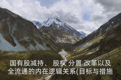 國(guó)有股減持、 股權(quán) 分置 改革以及全流通的內(nèi)在邏輯關(guān)系(目標(biāo)與措施