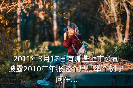 2011年3月17日有哪些上市公司披露2010年年報(bào)這個只是舉個例子問在...