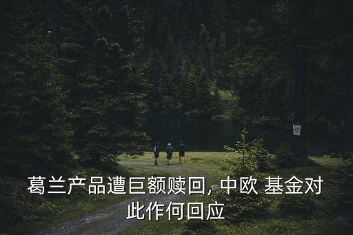 葛蘭產(chǎn)品遭巨額贖回, 中歐 基金對此作何回應
