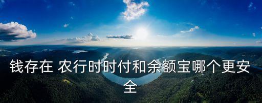 錢存在 農行時時付和余額寶哪個更安全