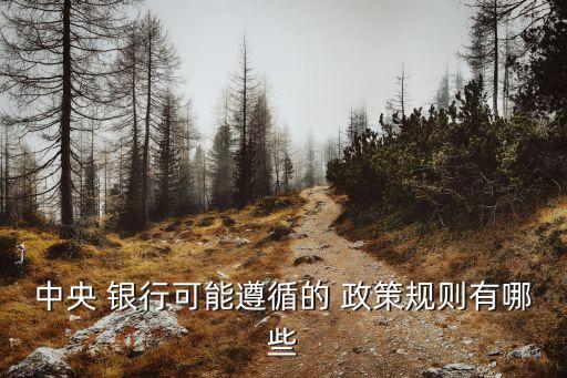 中央 銀行可能遵循的 政策規(guī)則有哪些