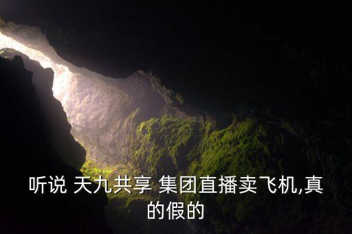 聽(tīng)說(shuō) 天九共享 集團(tuán)直播賣飛機(jī),真的假的
