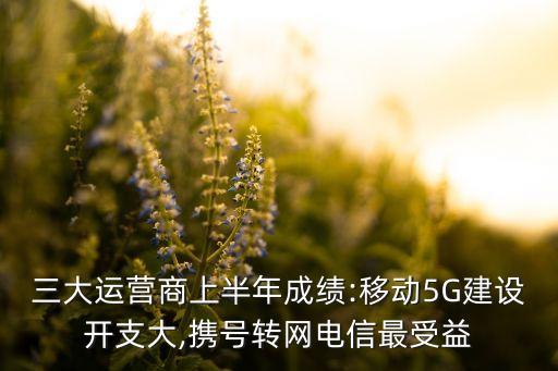 三大運(yùn)營商上半年成績(jī):移動(dòng)5G建設(shè)開支大,攜號(hào)轉(zhuǎn)網(wǎng)電信最受益