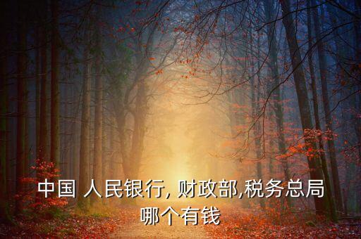 中國 人民銀行, 財政部,稅務總局哪個有錢