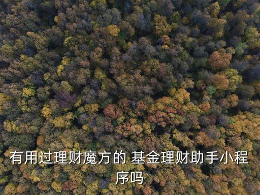 有用過(guò)理財(cái)魔方的 基金理財(cái)助手小程序嗎