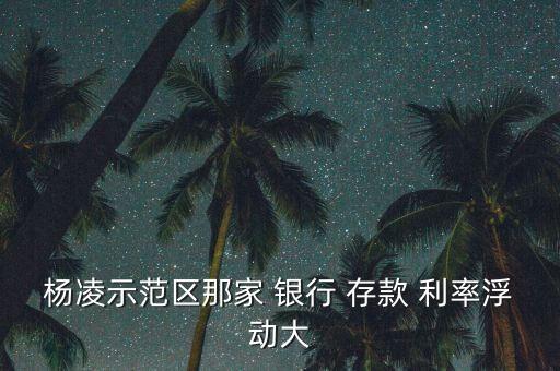 楊凌示范區(qū)那家 銀行 存款 利率浮動大