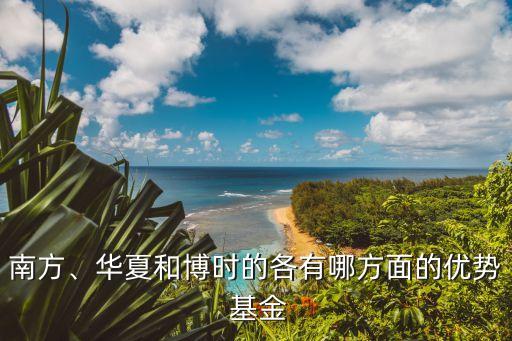 南方、華夏和博時的各有哪方面的優(yōu)勢 基金