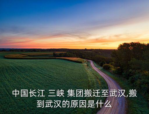 中國長江 三峽 集團搬遷至武漢,搬到武漢的原因是什么