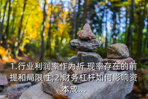 1.行業(yè)利潤率作為折 現率存在的前提和局限性;2.財務杠桿如何影響資本成...