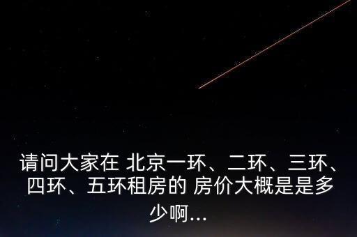 請(qǐng)問(wèn)大家在 北京一環(huán)、二環(huán)、三環(huán)、 四環(huán)、五環(huán)租房的 房?jī)r(jià)大概是是多少啊...