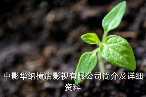 中影華納橫店影視有限公司簡(jiǎn)介及詳細(xì)資料