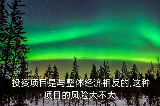  投資項目是與整體經(jīng)濟(jì)相反的,這種項目的風(fēng)險大不大