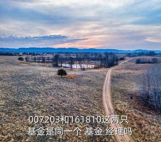 007203和161810這兩只 基金是同一個 基金 經(jīng)理嗎