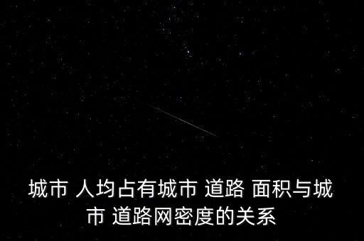城市 人均占有城市 道路 面積與城市 道路網(wǎng)密度的關系
