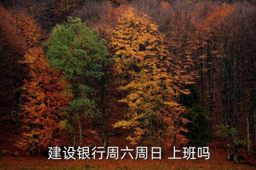  建設銀行周六周日 上班嗎