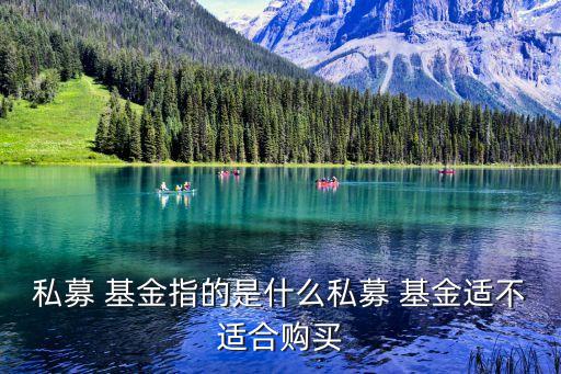 私募 基金指的是什么私募 基金適不適合購(gòu)買