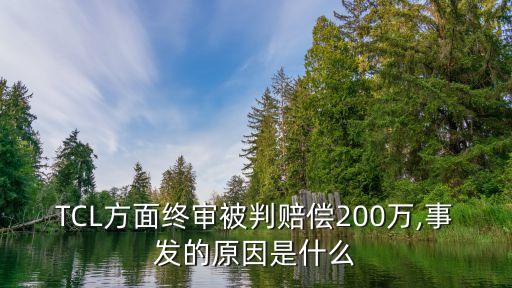 TCL方面終審被判賠償200萬(wàn),事發(fā)的原因是什么