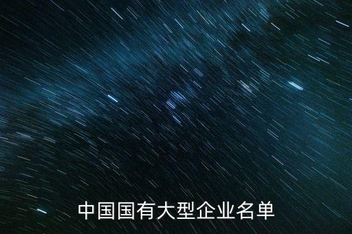中國國有大型企業(yè)名單