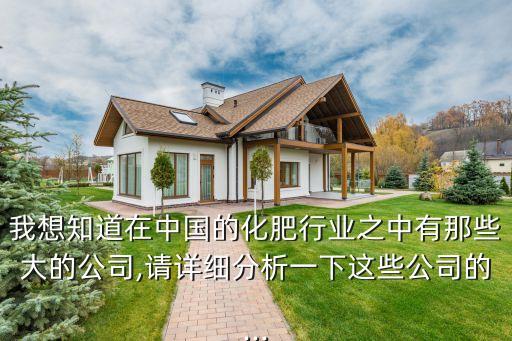 我想知道在中國的化肥行業(yè)之中有那些大的公司,請?jiān)敿?xì)分析一下這些公司的...