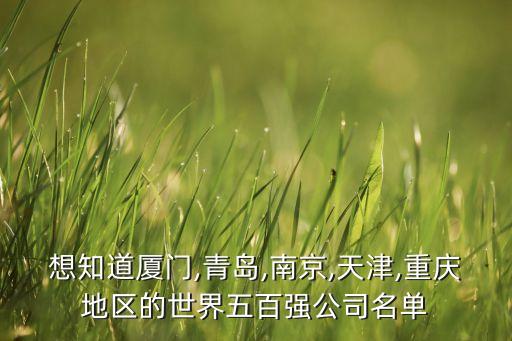 想知道廈門,青島,南京,天津,重慶地區(qū)的世界五百?gòu)?qiáng)公司名單