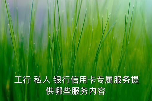  工行 私人 銀行信用卡專屬服務(wù)提供哪些服務(wù)內(nèi)容