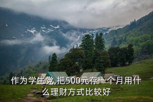 每個月存五百投資