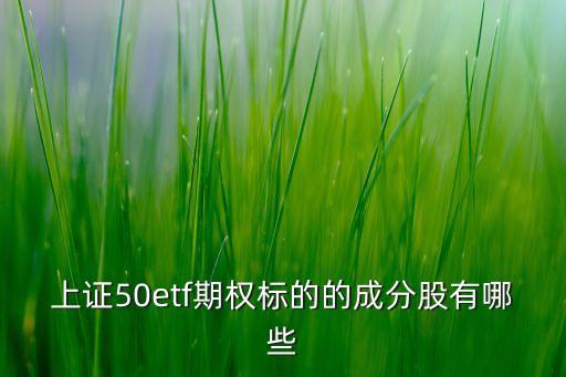 上證50etf期權(quán)標(biāo)的的成分股有哪些
