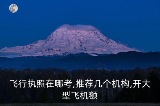 飛行執(zhí)照在哪考,推薦幾個(gè)機(jī)構(gòu),開(kāi)大型飛機(jī)額